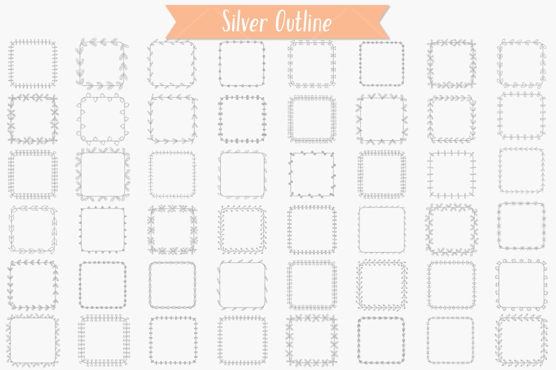square-wreaths-glitter-hand-drawn-frames-floral-borders-laurel
