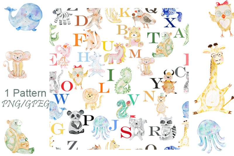 alphabet-animals-watercolor