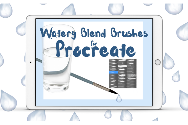 water-blending-brushes-for-procreate-x-26-brushes