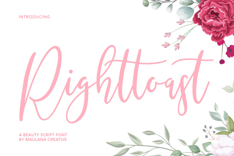 righttoast-beauty-script-font