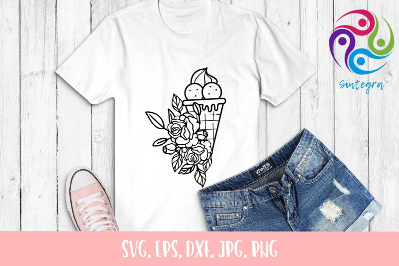 floral-ice-cream-svg-file