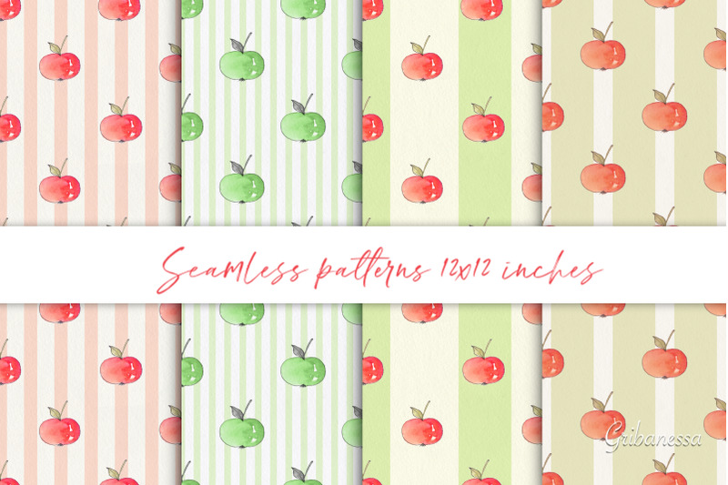 seamless-watercolor-patterns-with-apples