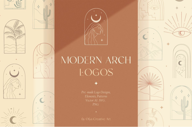 bohemian-modern-arch-logo-designs-elements-and-patterns-collection