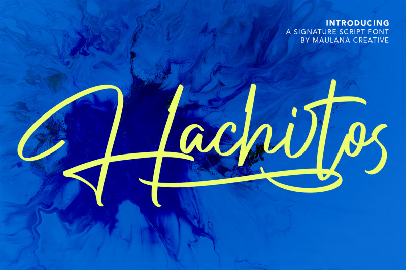 hachitos-signature-script-font