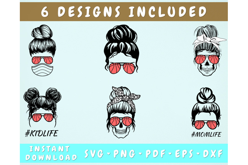 basketball-mom-svg-bundle-6-designs-messy-bun-basketball-svg