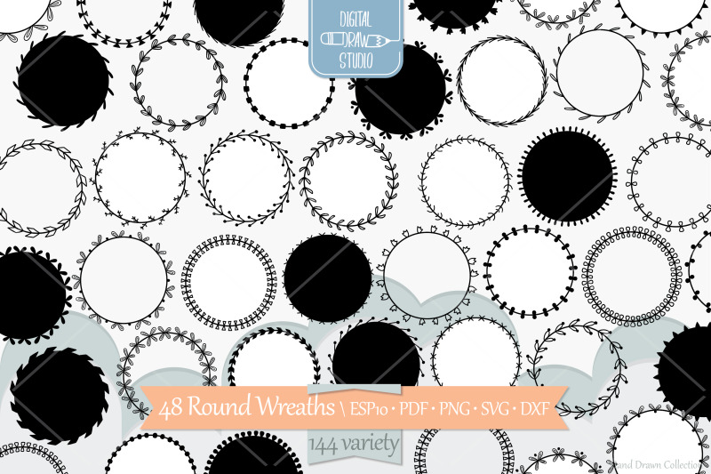 wreaths-hand-drawn-floral-border-laurel-frame