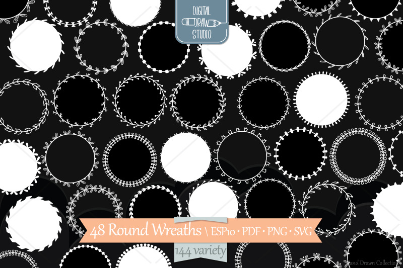 white-wreaths-hand-drawn-floral-border-laurel-frame
