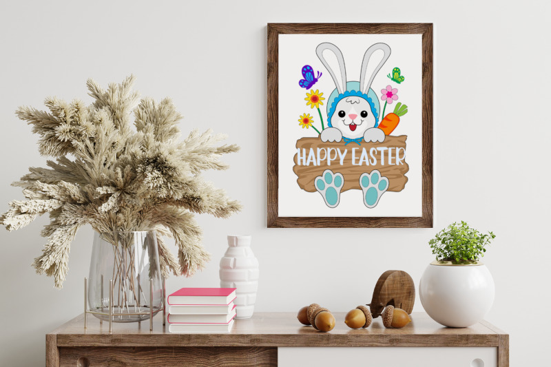 easter-bunny-holding-wood-board-monogram-png-clip-art