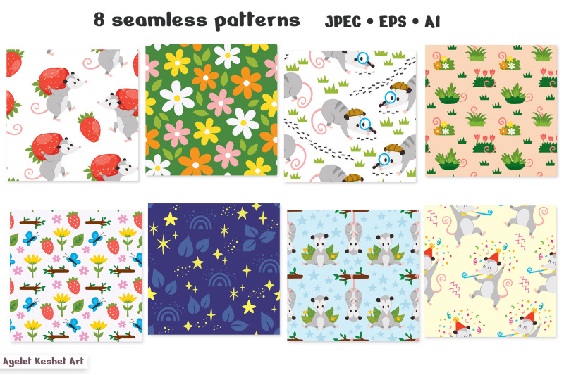 possum-clipart-and-patterns