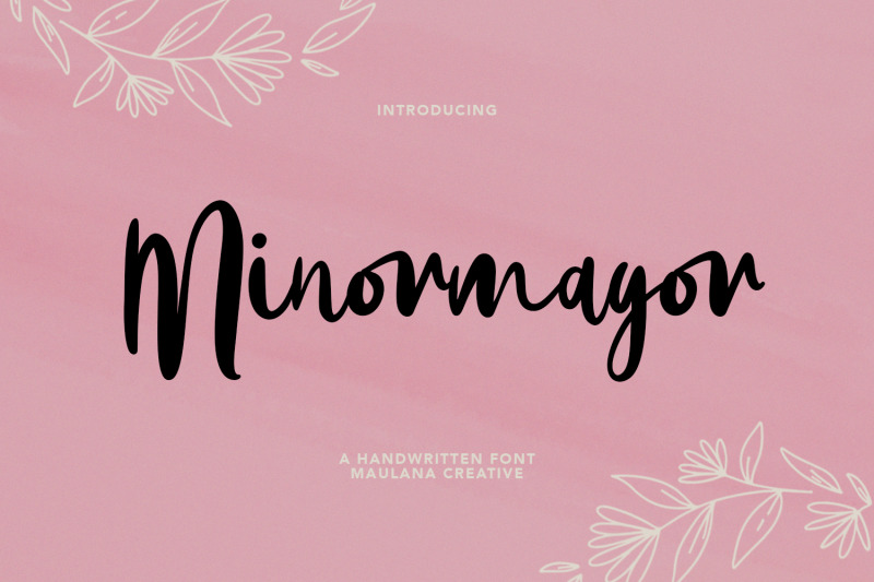 minormayor-handwritten-font