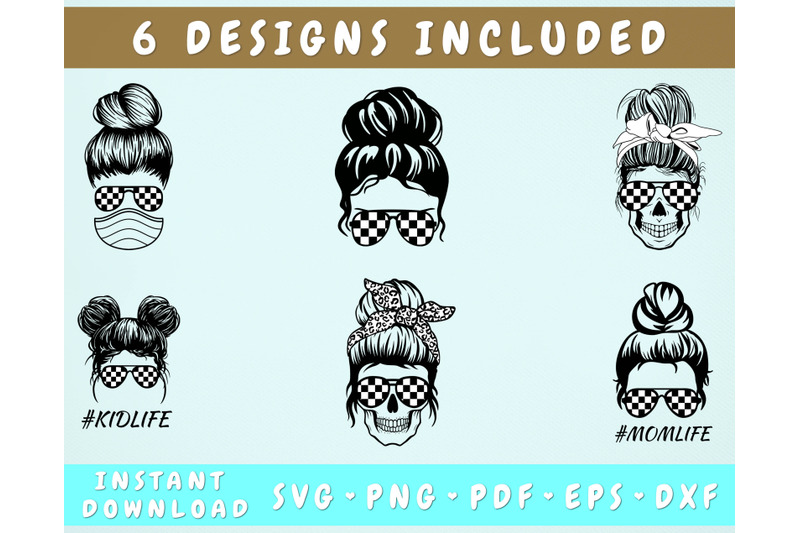 messy-bun-racing-svg-6-designs-racelife-mom-svg-cricut-cut-files