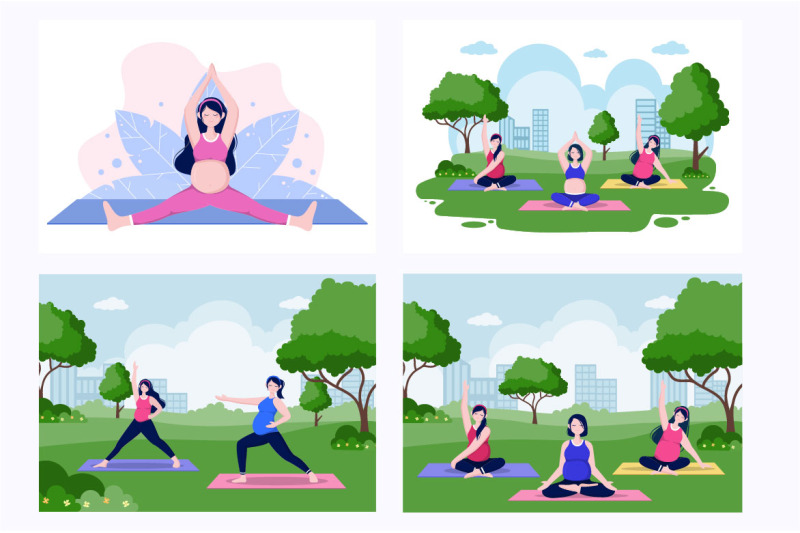 22-pregnancy-yoga-meditation-illustration