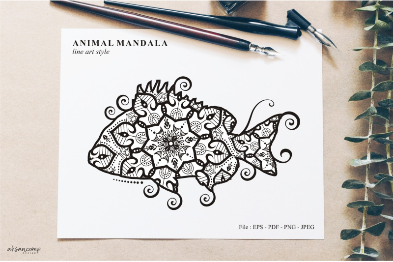 fish-mandala-vector-line-art-bundle