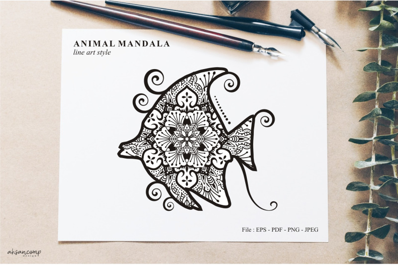fish-mandala-vector-line-art-bundle