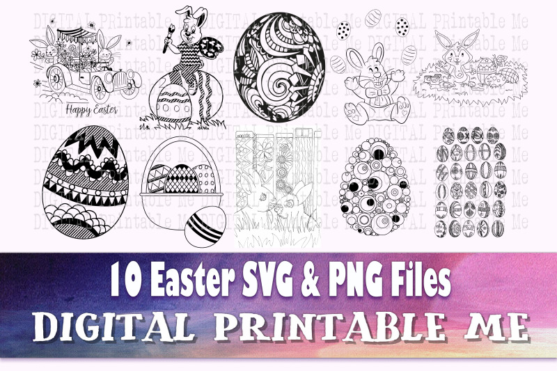 easter-svg-illustration-drawing-coloring-page-silhouette-bundle