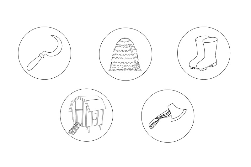 rural-boots-outline-bundle-icon