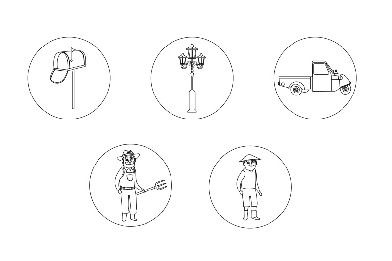 rural-mail-box-outline-bundle-icon