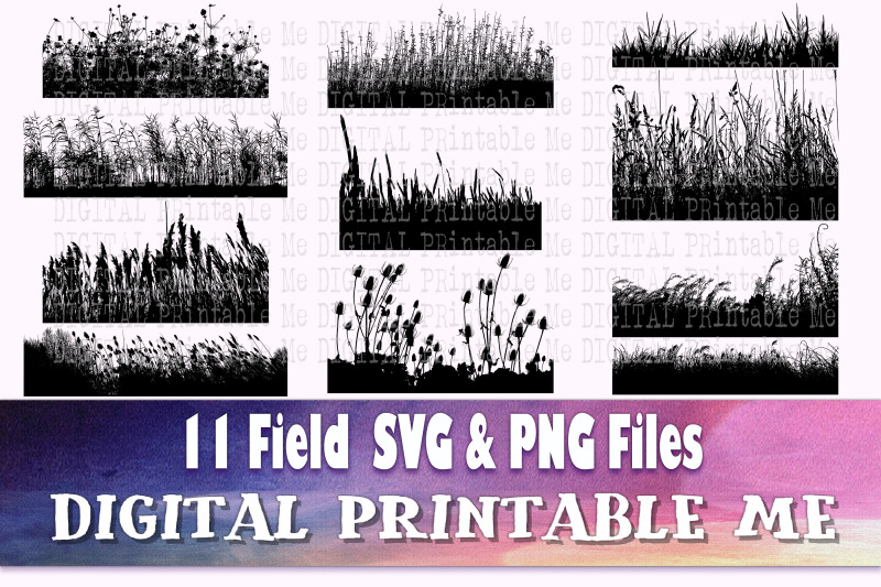 grass-silhouette-field-landscape-svg-bundle-wildflowers-png-clip-ar