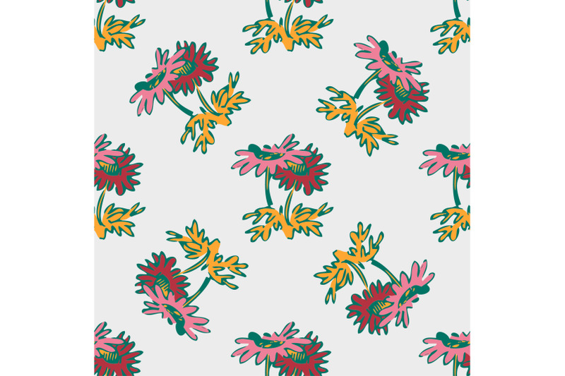 hand-drawn-flowers-daisy-leaves-seamless-pattern-abstract-background