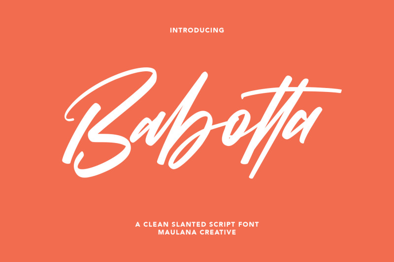 babotta-clean-slanted-script-font