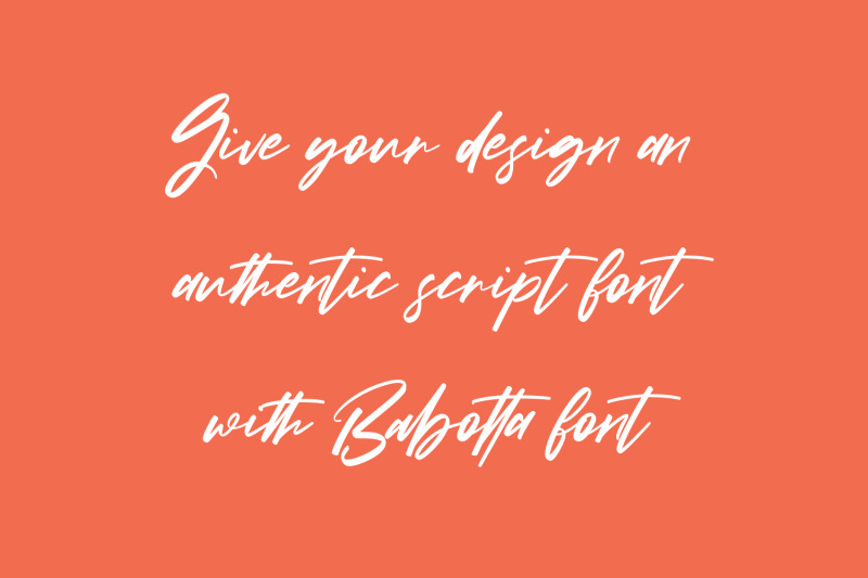 babotta-clean-slanted-script-font