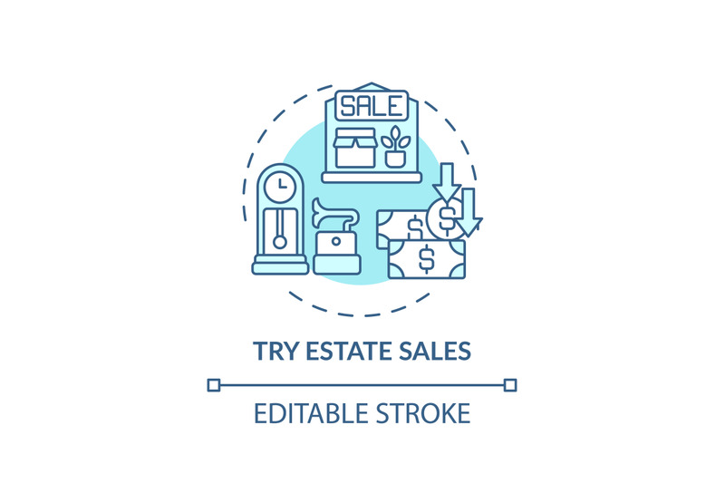 trying-estate-sales-concept-icon