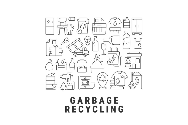 garbage-recycling-abstract-linear-concept-layout-with-headline