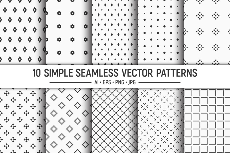10-seamless-geometric-shapes-vector-patterns