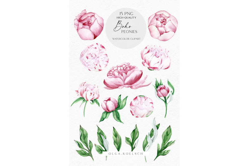 watercolor-pink-peonies-clipart-watercolor-boho-flowers-png-floral