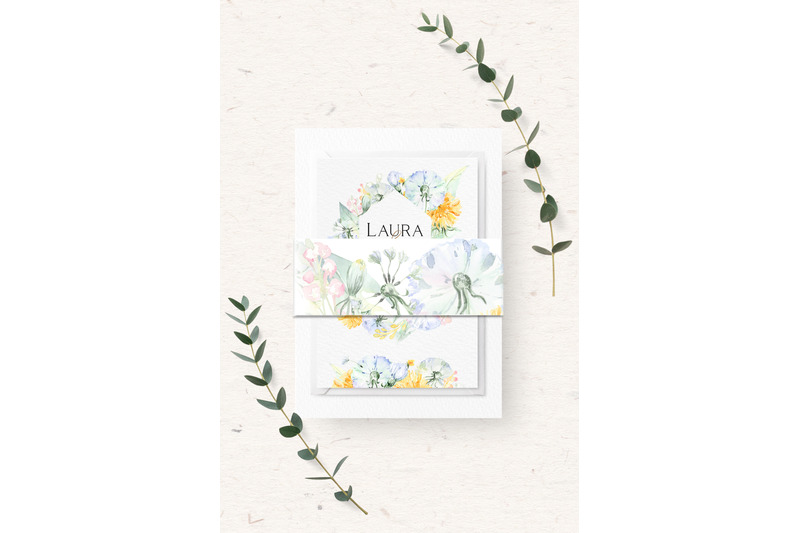 watercolor-boho-floral-frame-clipart-dandelion-flowers-borders-png