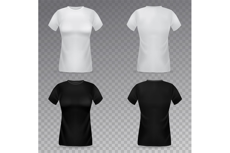 women-t-shirt-mockup-realistic-black-and-white-female-t-shirts-front