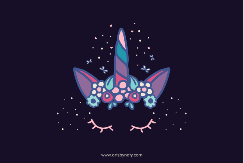 unicorn-and-flowers-vector-svg-clipart