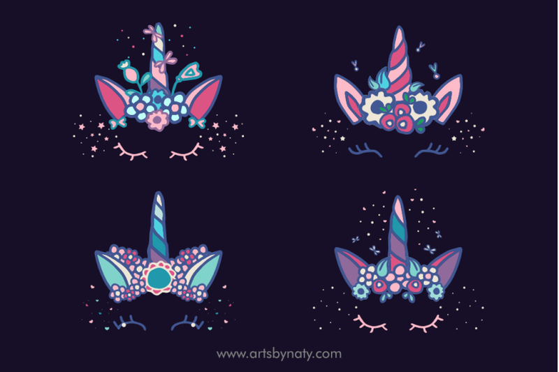 unicorn-and-flowers-vector-svg-clipart
