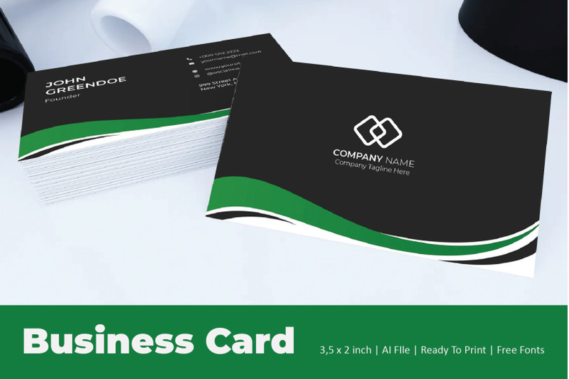 green-flow-business-card-template