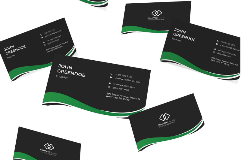 green-flow-business-card-template