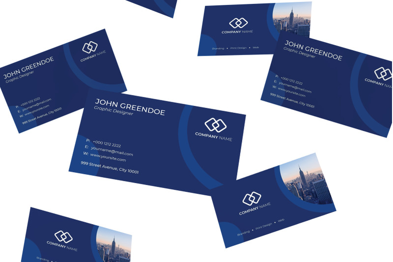 blue-circular-business-card-template