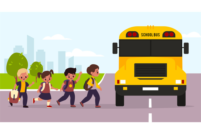 school-bus-kids-students-enter-yellow-transport-children-group-goes