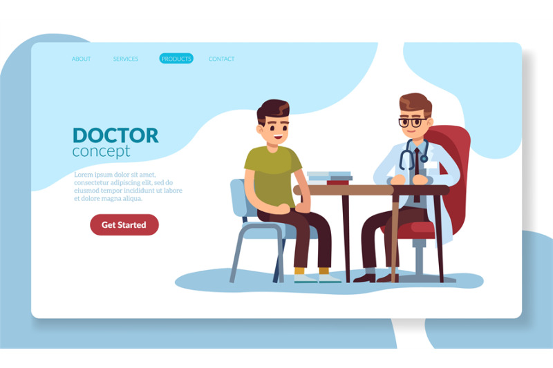 medical-landing-page-young-cartoon-characters-doctor-and-patient-web