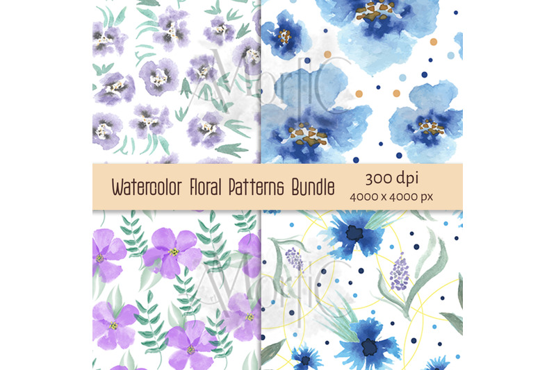 watercolor-floral-patterns-bundle