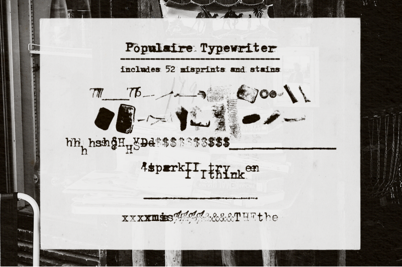 populaire-typewriter-font-amp-extras