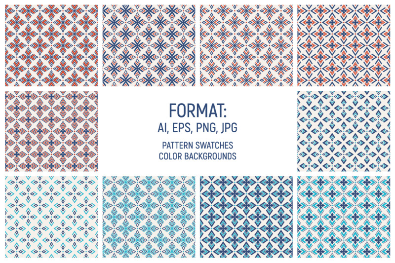 10-seamless-geometric-ethnic-vector-patterns