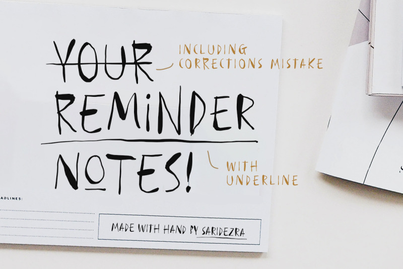reminder-notes-handwritten-font
