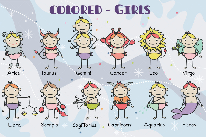 colored-zodiac-baby-boys-amp-girls-astrology-signs-constellations