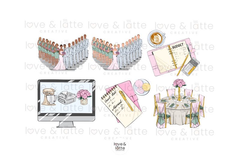 wedding-clipart-wedding-icons-wedding-printable-stickers-wedding-pl