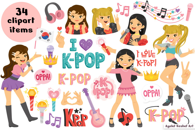 k-pop-clipart-and-patterns