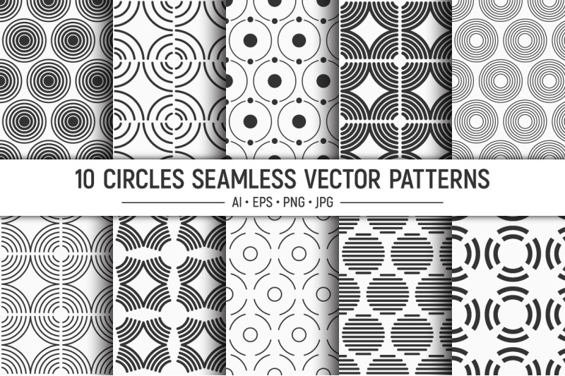 10-seamless-geometric-circles-vector-patterns
