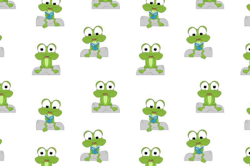 cute-frog-animal-cartoon-pattern