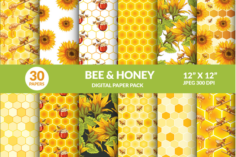 bee-amp-honey-digital-papers-bundle