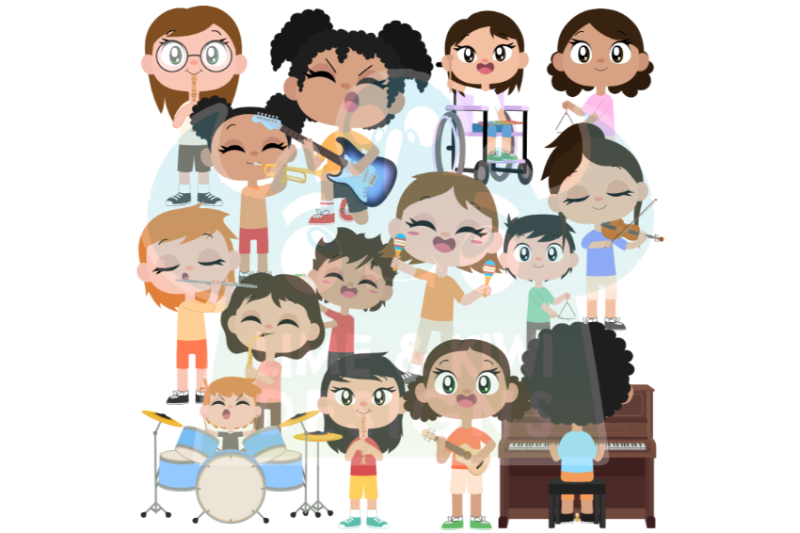 musical-kids-clipart-lime-and-kiwi-designs