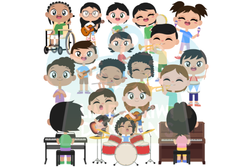 musical-kids-clipart-lime-and-kiwi-designs